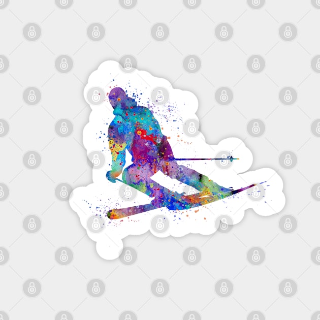 Boy Skiing Watercolor Gift Sticker by LotusGifts